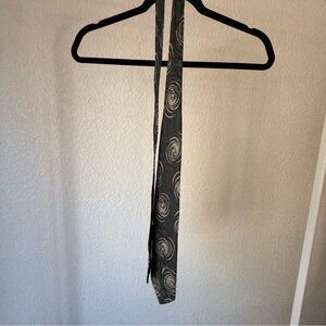 Giorgio Armani Black and Gray Swirl Tie